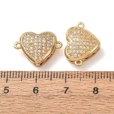 Brass Micro Pave Cubic Zirconia Connector Charms CU-CBA4579-02G-A-1