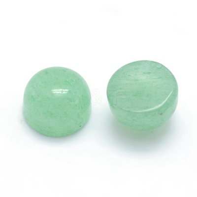 Natural Green Aventurine Cabochons G-P393-R15-4mm-1