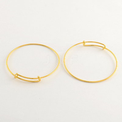 Adjustable Brass Expandable Bangle Making BJEW-R032-G-1
