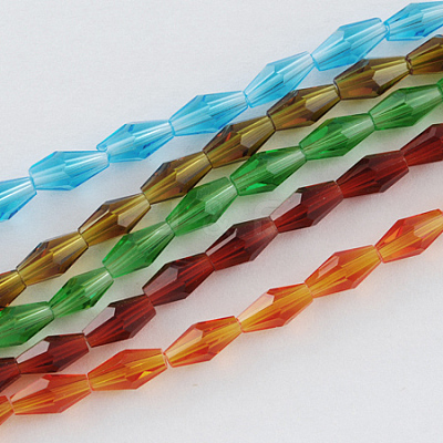 Glass Beads Strands GLAA-R026-8x4mm-M-1