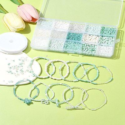 DIY Glass Seed Beads Bracelets Jewelry Making Kit DIY-FS0007-64-1
