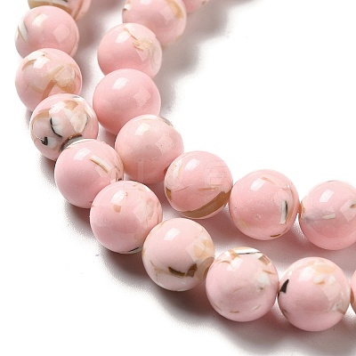 Synthetic Turquoise and Sea Shell Assembled Beads Strands G-D482-01A-06-1