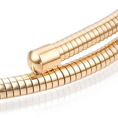Iron Round Snake Chains Choker Necklaces NJEW-T016-01G-1