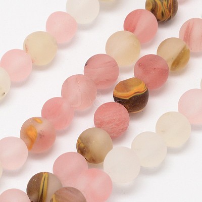 Tigerskin Glass Beads Strands G-D693-12mm-1