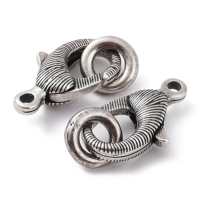 Rack Plating Brass Lobster Claw Clasp with Jump Rings KK-B076-06AS-1