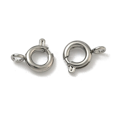 Non-Tarnish 316 Stainless Steel Spring Ring Clasps STAS-B072-08P-01-1