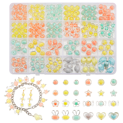 234Pcs Transparent Acrylic Beads TACR-PH0001-68-1