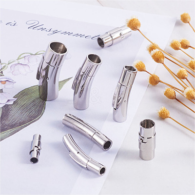 304 Stainless Steel Bayonet Clasps & Magnetic Screw Clasps STAS-YS0001-04P-1