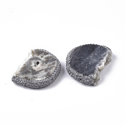 Natural Druzy Quartz Beads G-T127-02-1