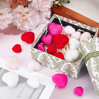 36Pcs 12 Styles Handmade Wool Felt Ornament DIY-MA0007-05-1