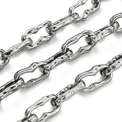Alloy Twist Oval Link Chains LCHA-K001-04P-1