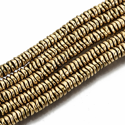 Electroplate Non-magnetic Synthetic Hematite Beads Strands X-G-T114-55G-1