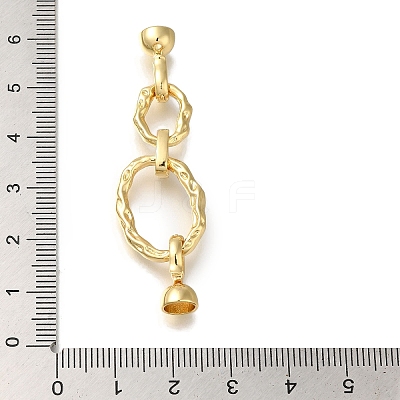 Brass Micro Pave Clear Cubic Zirconia Fold Over Clasps LS-KK-H480-26G-1