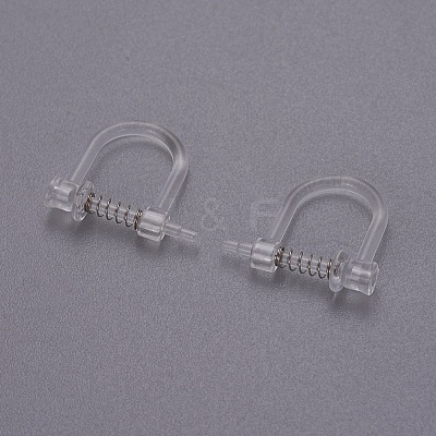 Plastic Clip-on Earring Findings X-KK-F785-05P-1