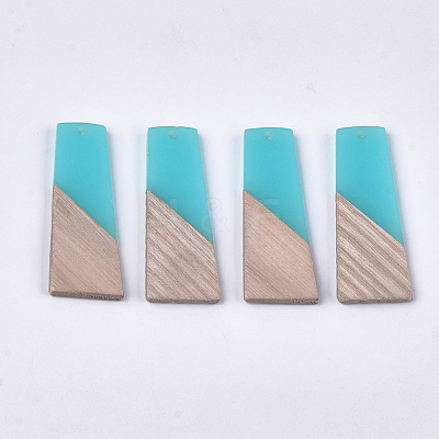 Resin & Walnut Wood Pendants RESI-S358-83B-1