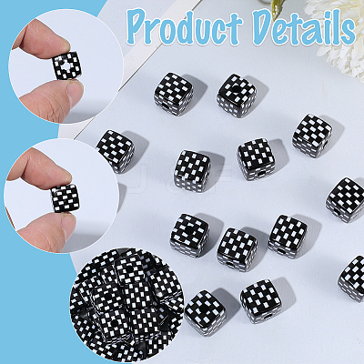 48Pcs Opaque Acrylic European Beads OACR-SC0002-84-1