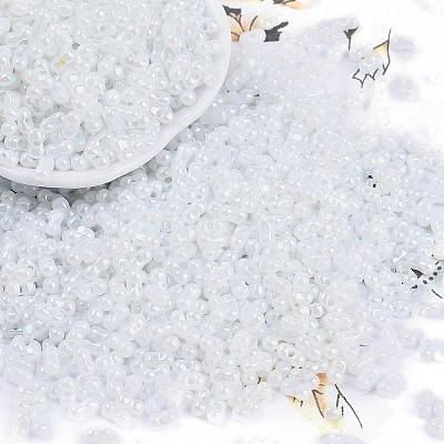 Opaque Colours Luster Glass Seed Beads SEED-K010-04D-1