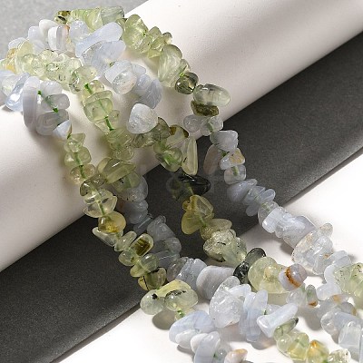 Natural Prehnite & Blue Lace Agate Beads Strands G-L610-A20-01-1