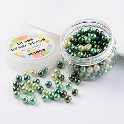 Glass Pearl Bead Sets HY-JP0001-03-D-1