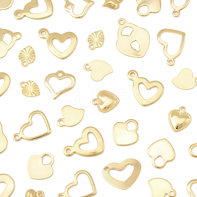 60Pcs 10 Styles Stainless Steel Charms STAS-FS0001-96-1