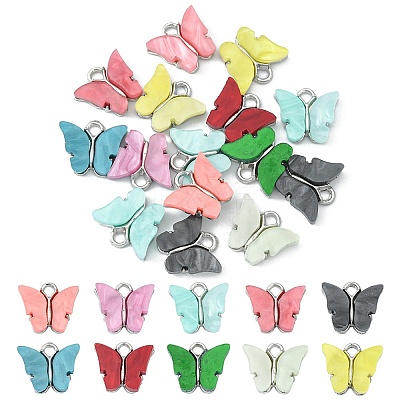 15Pcs Acrylic Charms MACR-YW0002-12P-1
