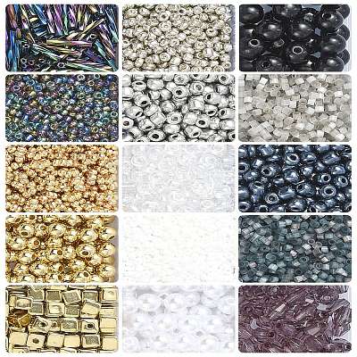 DIY Bohemian Stacked Beads Bracelet Making Findings Kits DIY-YW0011-37-1