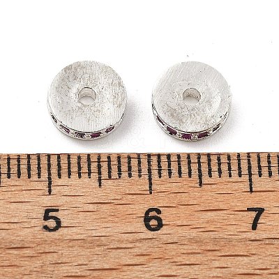 Brass Micro Pave Cubic Zirconia Beads KK-R216-15S-04-1