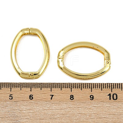 Oval Brass Twister Clasps KK-I358-026G-1
