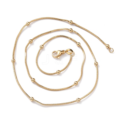 Brass Snake Chain Necklaces X-NJEW-I247-05G-1