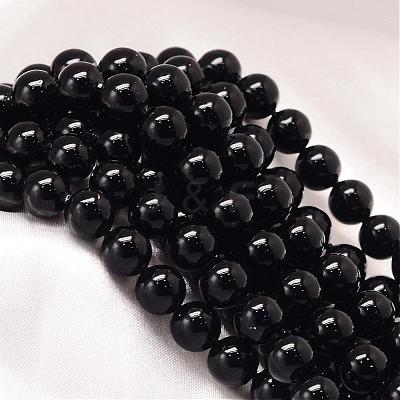 Baking Paint Shell Pearl Round Bead Strands BSHE-L011-6mm-B010-1