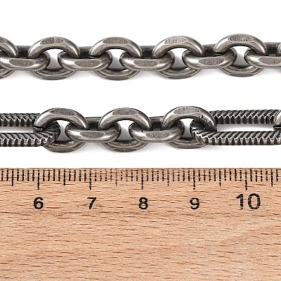 Vintage 304 Stainless Steel Figaro Chain Cable Chain Necklaces NJEW-C115-03AS-1