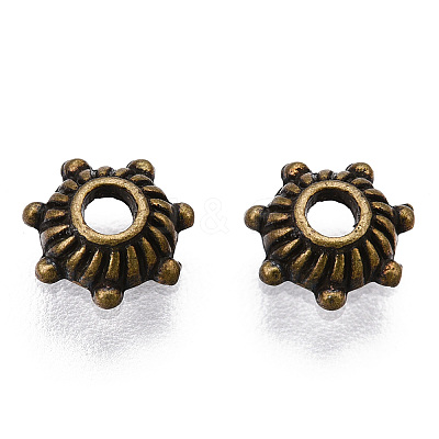 Tibetan Style Zinc Alloy Bead Caps X-MLF0514Y-01-1