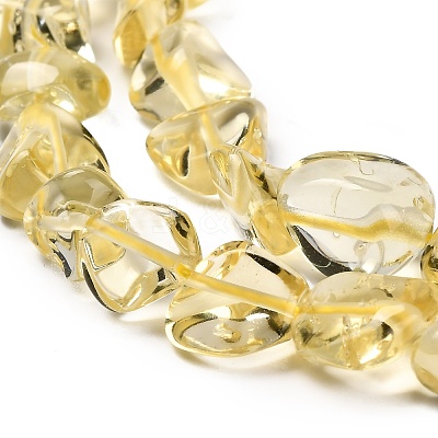 Natural Lemon Quartz(Heated) Beads Strands G-P568-C01-01-1