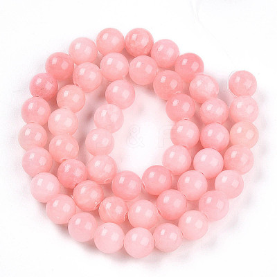 Natural Dyed Yellow Jade Gemstone Bead Strands G-R271-8mm-YXS22-1