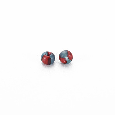 12/0 Two Tone Opaque Glass Seed Beads SEED-T006-01A-A04-1