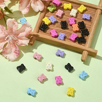 Spray Painted Alloy Beads FIND-CJ0001-46B-1