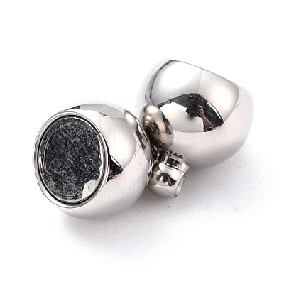 Tarnish Resistant 304 Stainless Steel Magnetic Clasps with Loops STAS-M290-03P-1