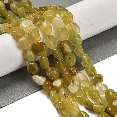 Natural Yellow Opal Beads Strands G-P497-01E-02A-1