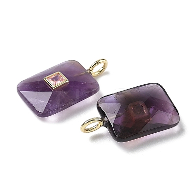 Natural Amethyst Pendants G-I391-03G-02-1