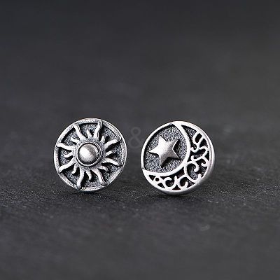 Alloy & 201 Stainless Steel Stud Earrings WGE2607-01-1