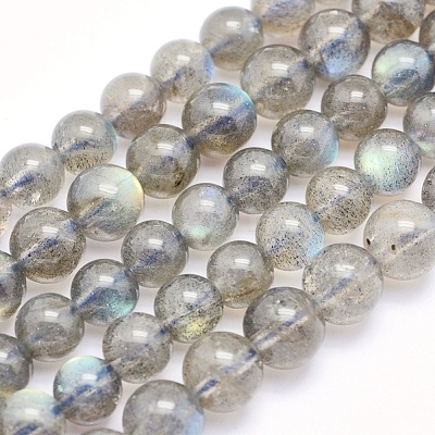 Natural Labradorite Beads Strands G-O166-08-6mm-1