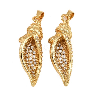Brass Micro Pave Cubic Zirconia Pendants KK-A269-24G-1