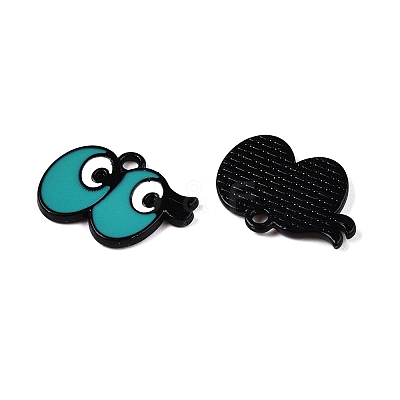 Spray Painted Alloy Enamel Pendants ENAM-T020-27-RS-1