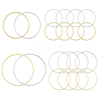 120Pcs 2 Styles 2 Colors Brass Linking Rings KK-YW0003-98-1