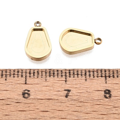 304 Stainless Steel Pendant Cabochon Component STAS-Q113-27G-1