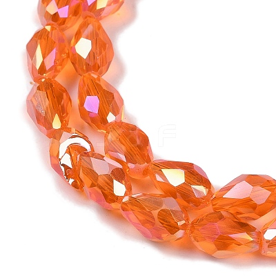 Transparent Electroplate Glass Beads Strands EGLA-N013-T4mm-B09-1