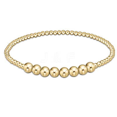 Bohemia Brass Round Beaded Stretch Bracelets TK0566-28-1