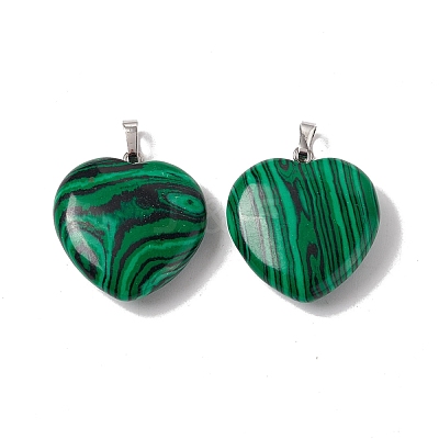 Synthetic Malachite Pendants G-G956-B62-FF-1