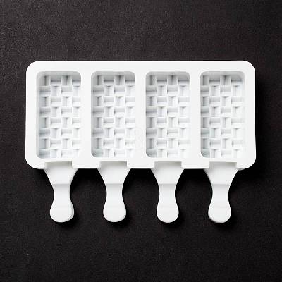 Food Grade DIY Rectangle Ice-cream Silicone Molds DIY-D062-05B-1