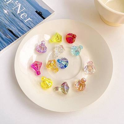 Transparent Acrylic Pendants OACR-E027-01-1